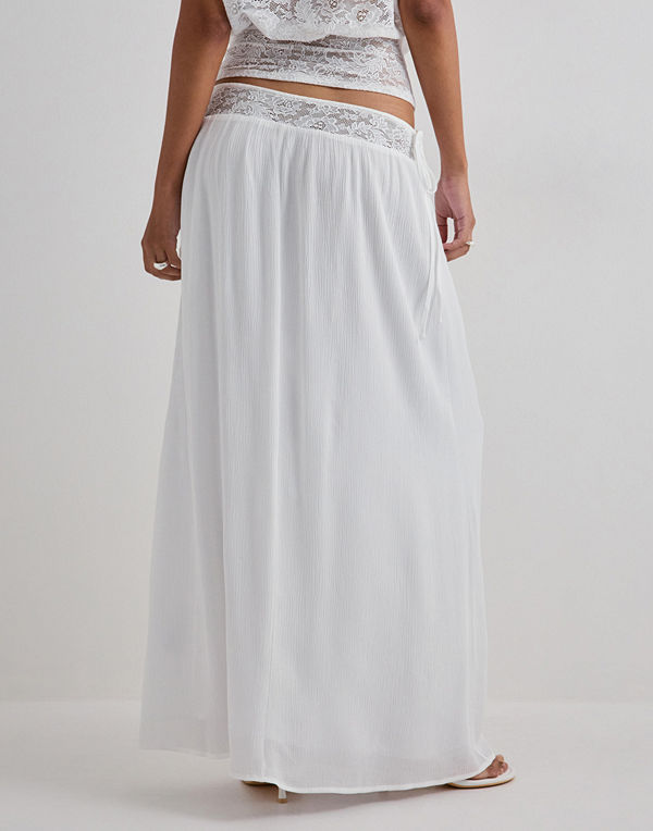 Nelly My Lace Detail Skirt - Vit