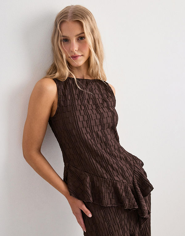 Vero Moda Vmtamina Sl Asm Top Jrs Exp - Brun