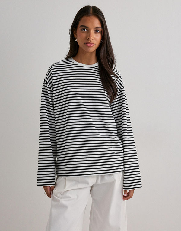 Pieces Pcsadie Ls Top Noos - Rutigt/Randigt