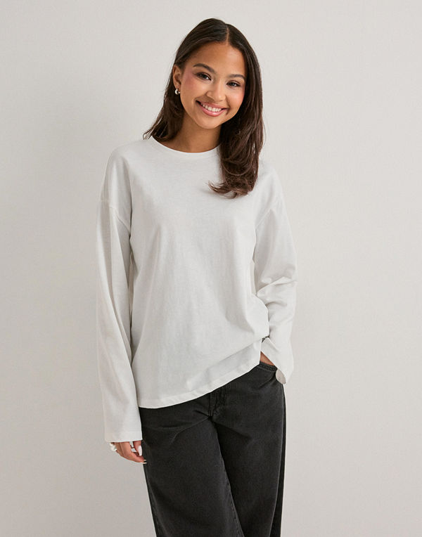 Pieces Pcsadie Ls Top Noos - Vit