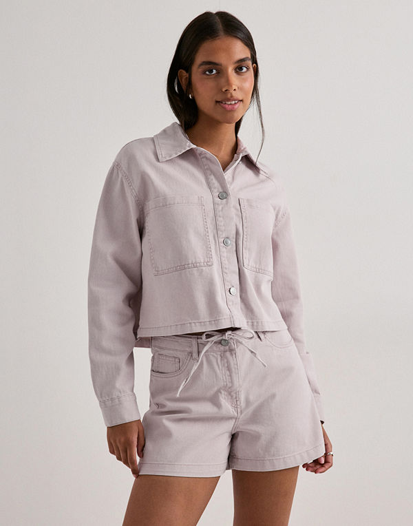 Only Onlnaomi Washed Shorts Otw - Lila