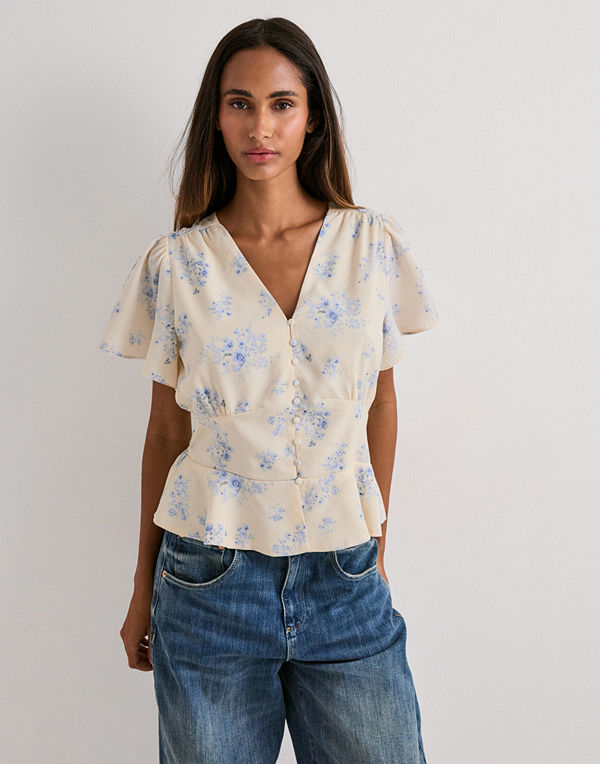 Neo Noir Jasmin Delicate Flower Blouse - Multi/Mönstrad