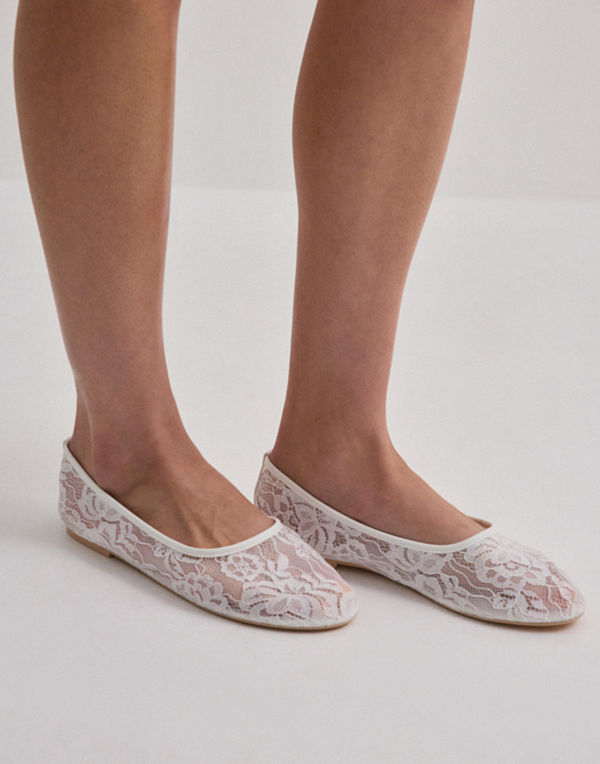 Nelly Lace Ballerina - Vit