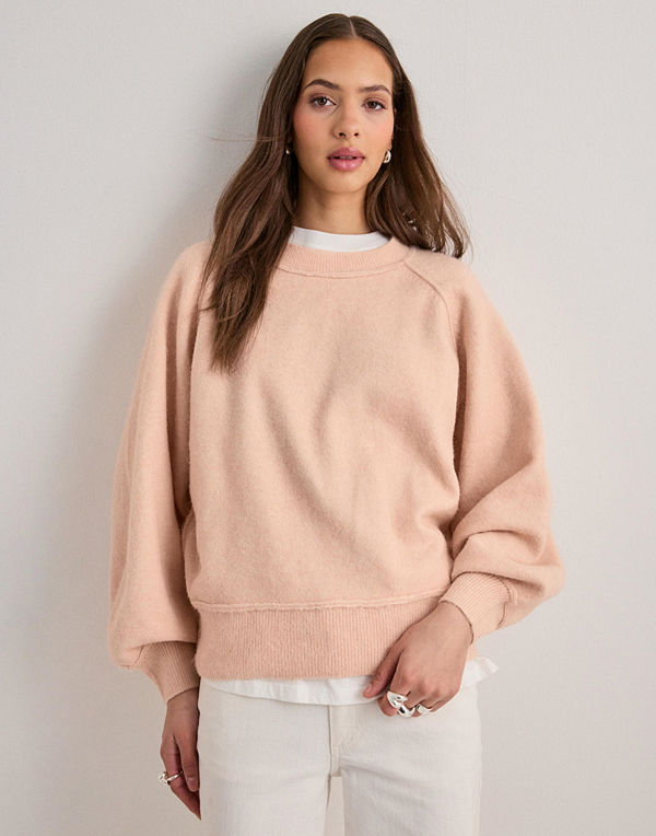 Nelly Seam Focus Knit Sweater - Rosa