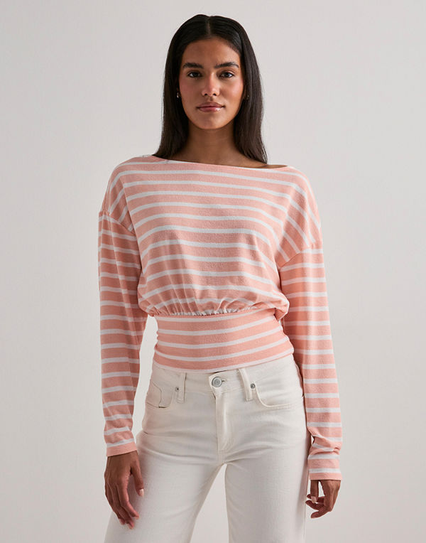 Nelly Stripe Knit Sweater - Orange