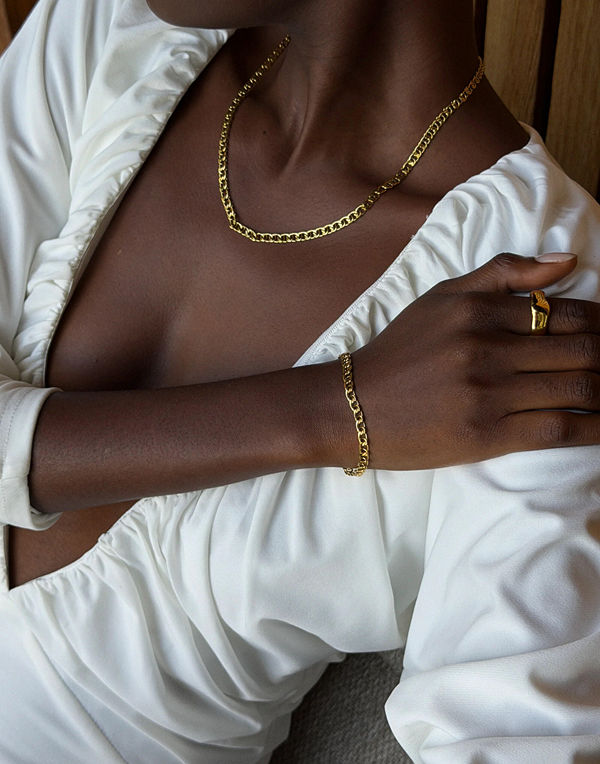 Muli Collection halsband Thin Bismarck Necklace - Guld