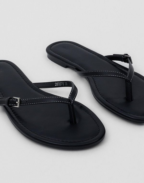 Nelly Contrast Flip Flop - Svart