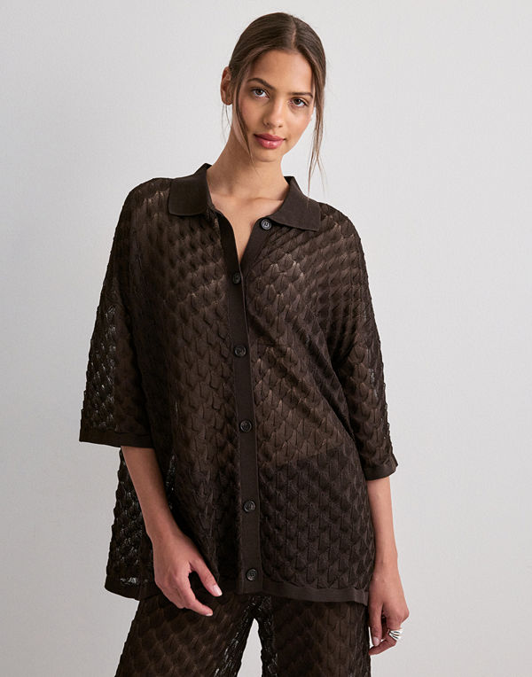 Malina Moa Knitted Shirt - Brun