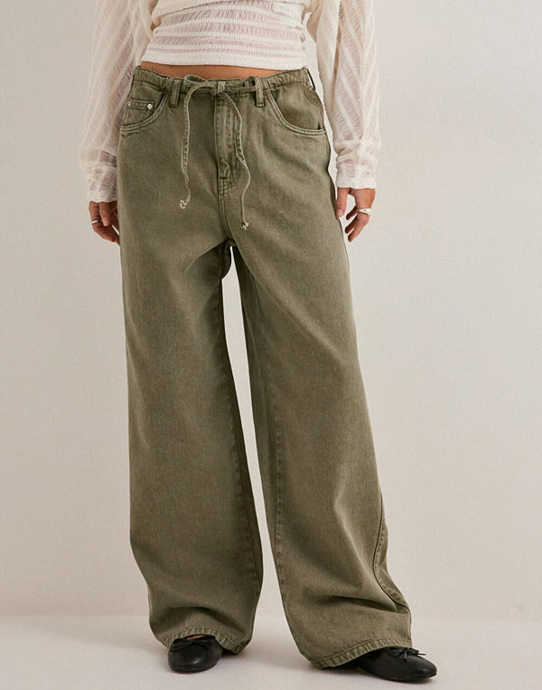 Only Onltory Mw Loose String Pant Pnt - Grön