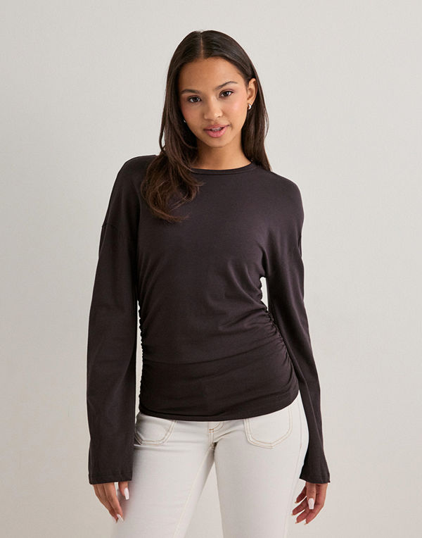 Vero Moda Awnavaro Ls O-neck Top - Brun