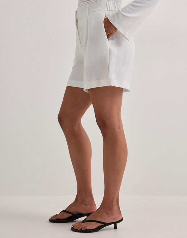Only Onlita Hw Linen Look Shorts Tlr - Vit