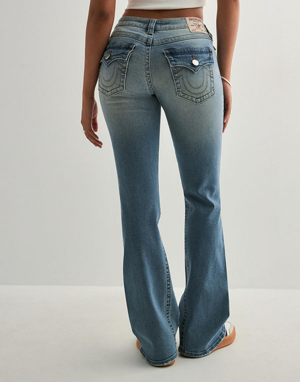 True Religion Joey Low Rise Flare Flap - Blå