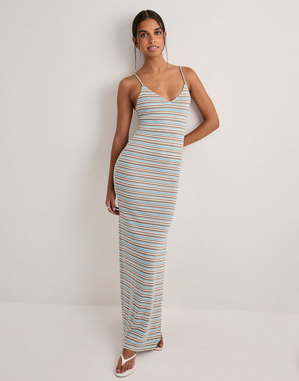 Nelly Chill Stripe Maxi Dress - Multi/Mönstrad
