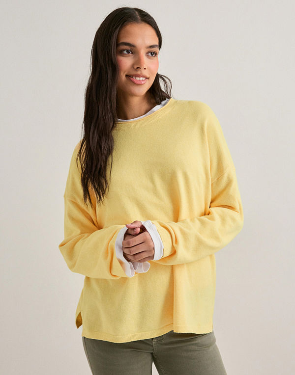 Only Onlloyal Amalio Life Ls O-Neck Knt - Gul