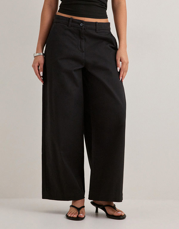 Vero Moda byxor Awvana Mw Wide Ankle Pant Noos - Svart
