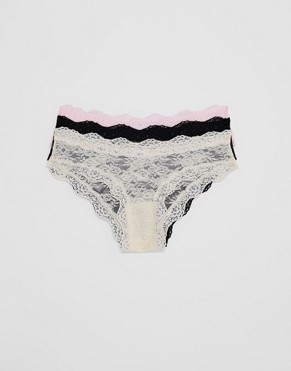 Nelly Cheeky Lace Brazilian 3-Pack - Rosa