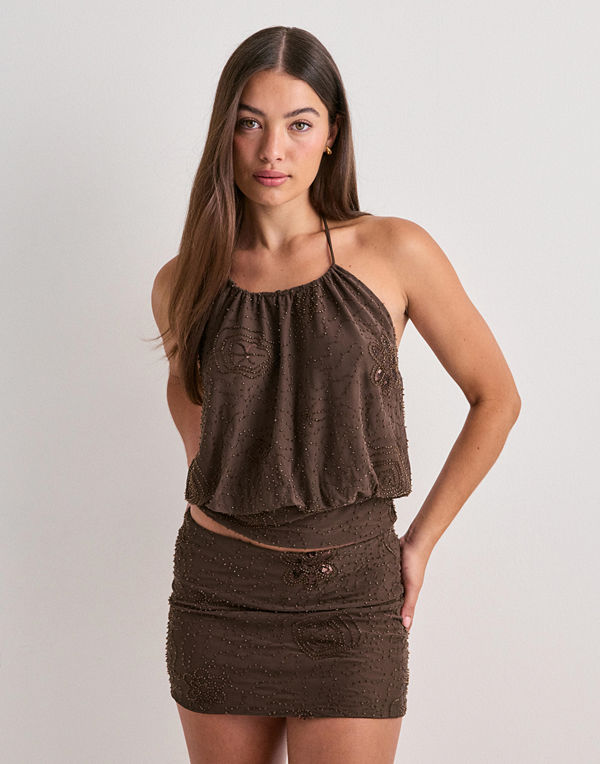 Nelly Dazzling Skirt - Brun