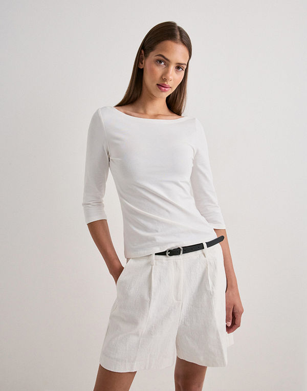 Neo Noir Sega Ramie Shorts - Vit