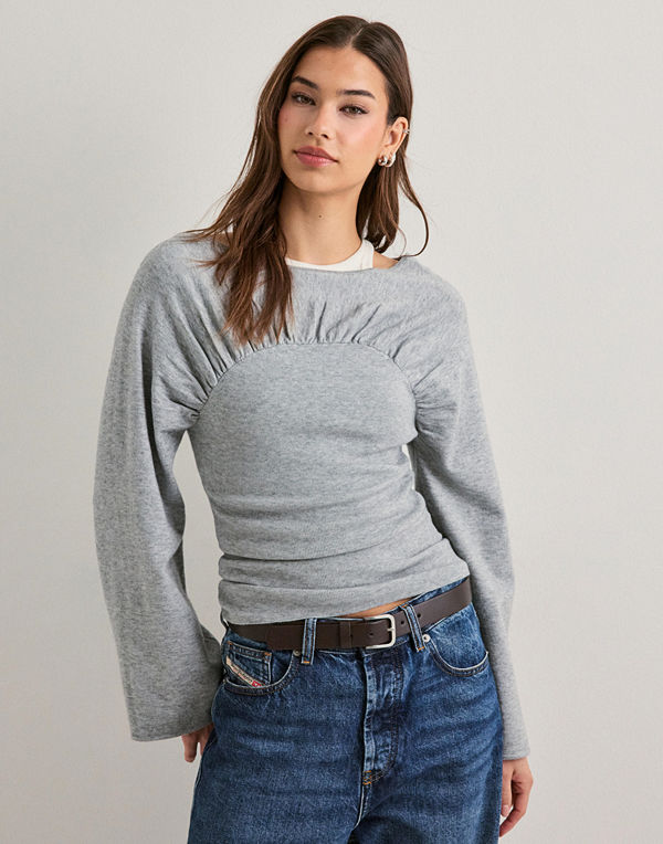 Neo Noir Kaiba Knit Blouse - Grå