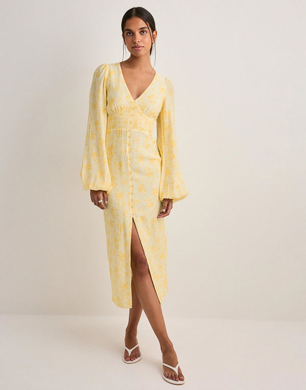 Nelly Smock Detail dress - Gul