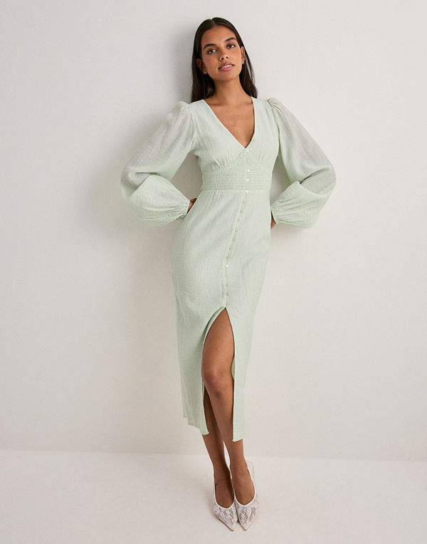 Nelly Smock Detail dress - Grön