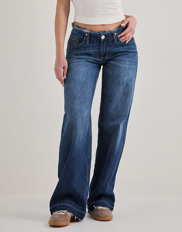 Nelly No Waist Loose Jeans - Blå