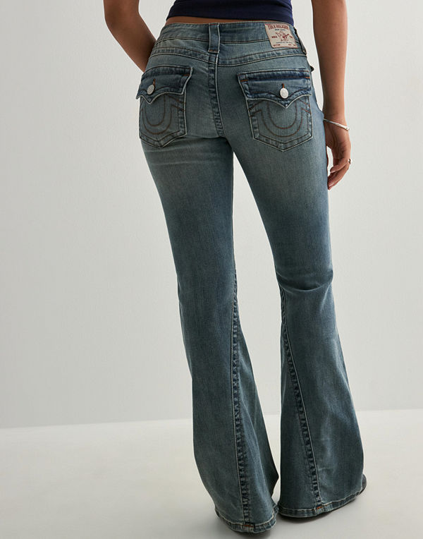 True Religion Joey Low Rise Flare - Blå
