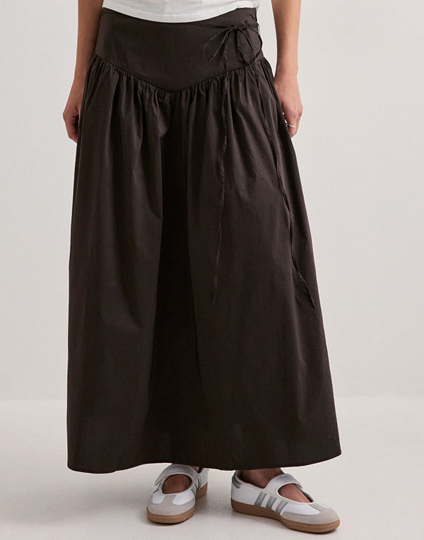Neo Noir Anais Poplin Skirt - Brun