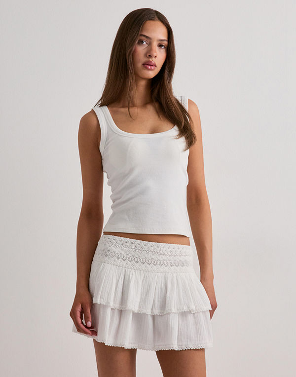 Nelly Sweet Detail Skirt - Vit