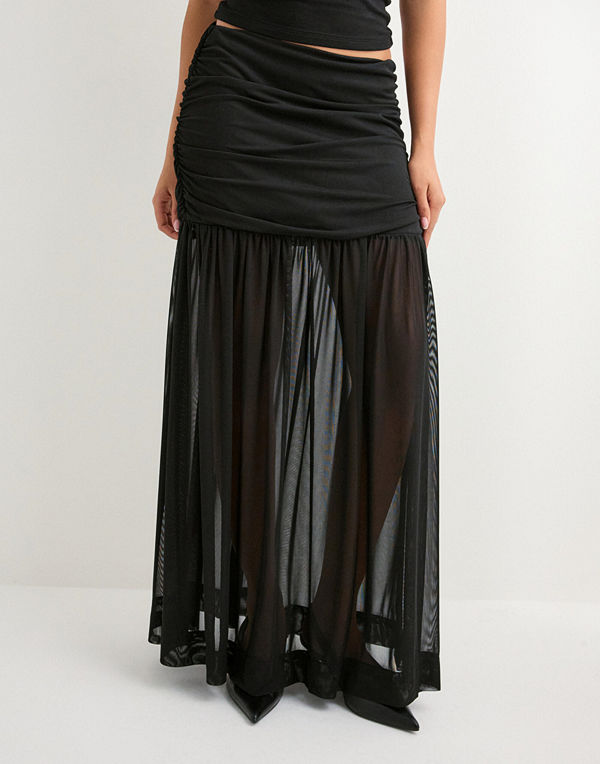 Neo Noir Mori Layered Skirt - Svart