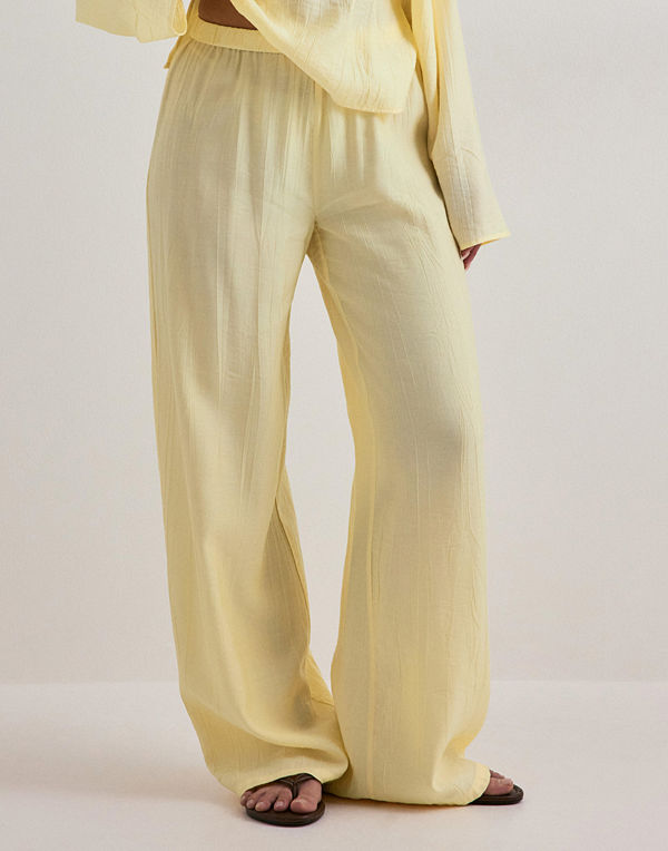 Nelly byxor Pull On Crinkled Pants - Gul