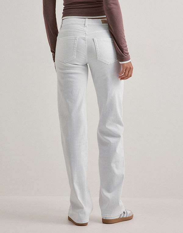 Only Onlblush Mid Straight Dnm Dot Noos - Vit