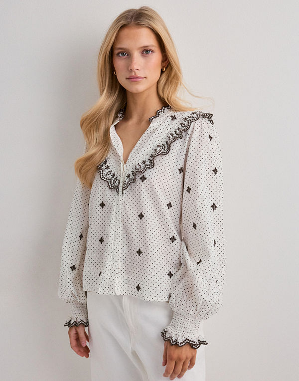 Neo Noir Degas Dot Blouse - Vit