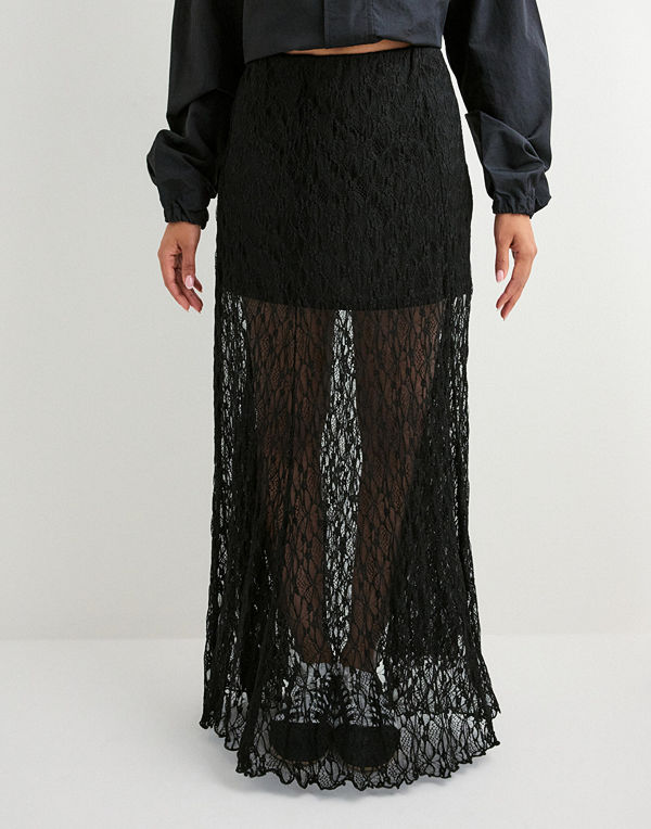 Neo Noir Mariya Lace Skirt - Svart