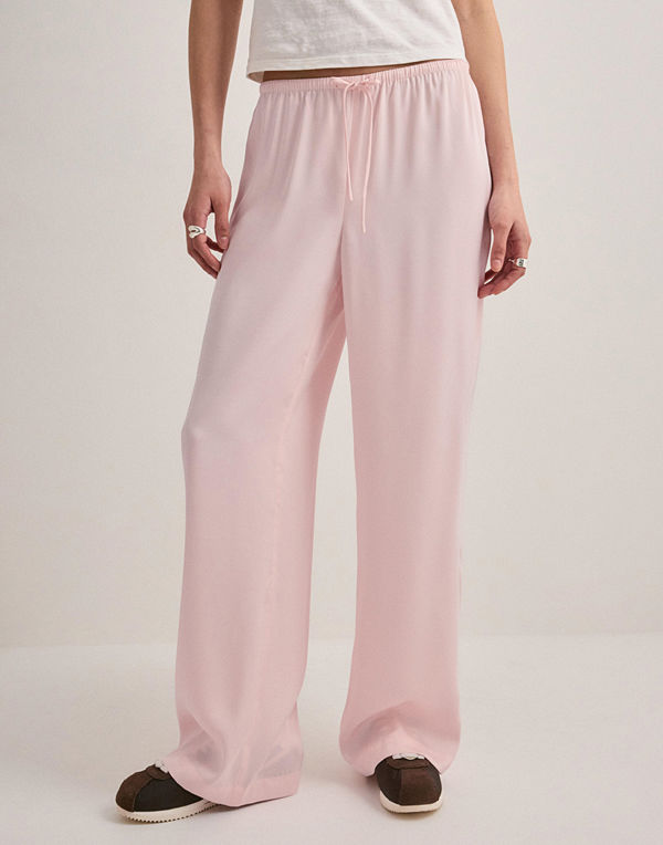 Nelly byxor Pull On Satin Pants - Rosa