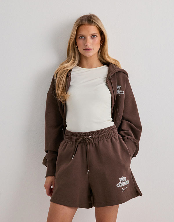 Nike W Nk Flc Bf Shrt Gls - Brun