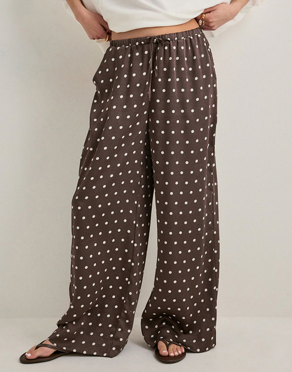 Neo Noir byxor Sebba Big Dot Pants - Brun