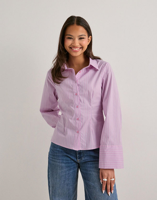 Neo Noir Rosa Shadow Stripe Shirt - Rosa