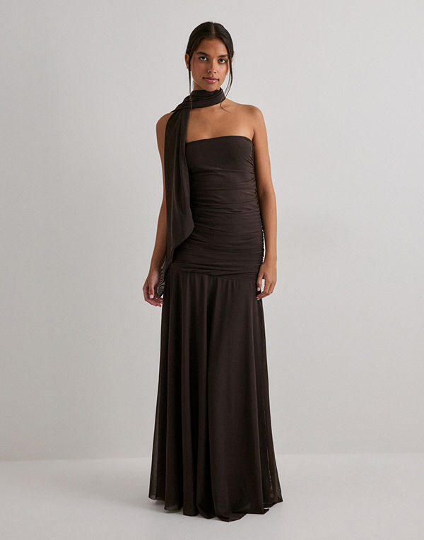 Neo Noir Misi Mesh Dress - Brun