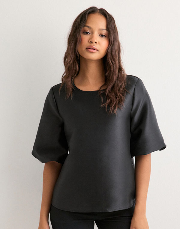 Vero Moda Vmdaisy 2/4 O-Neck Top Wvn Exp SB6 - Svart