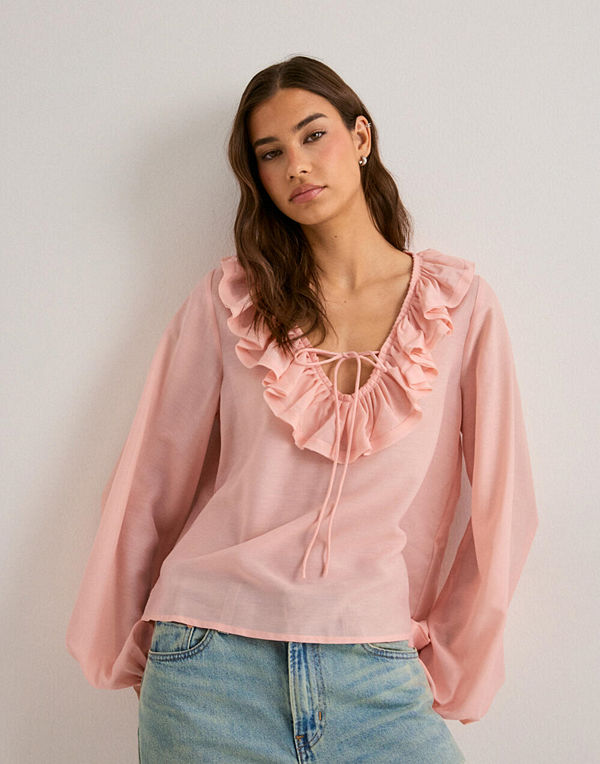 Nelly Frill Blouse - Rosa