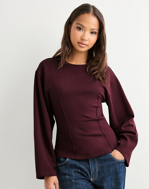 Only Onltoc L/S Round Neck Swt - Röd