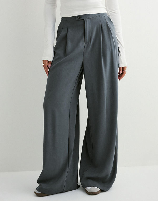 Only byxor Onlsvea Life Hw Wide Pant Cc Tlr - Grå