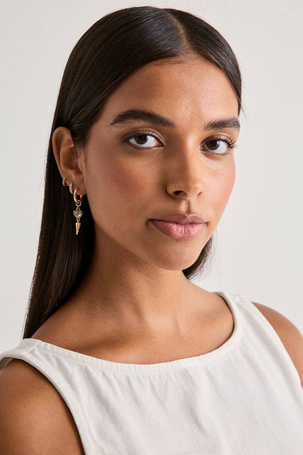 Bow19 örhängen Heart Drop Earring - Guld