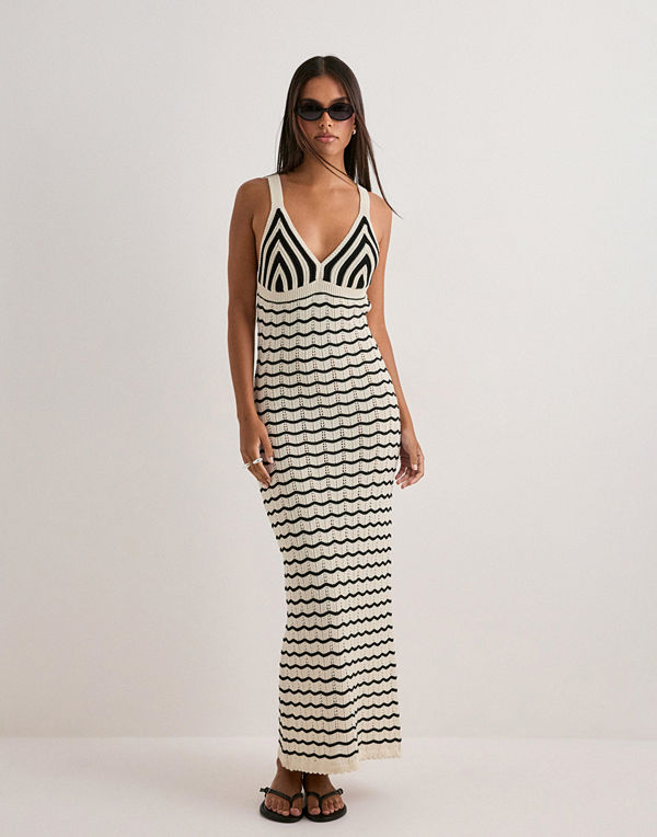 Vero Moda Vmjanice Sl Knit 7/8 Dress Exp - Svart