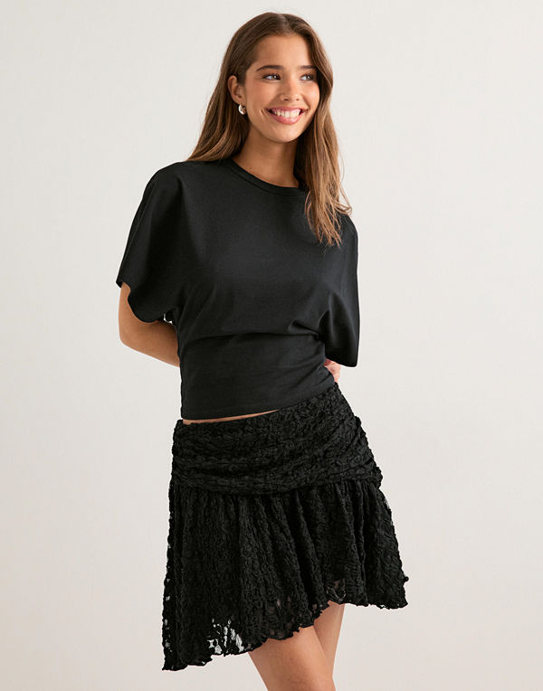 Vero Moda Vmstacy Mw Mini Skirt Jrs Exp - Svart