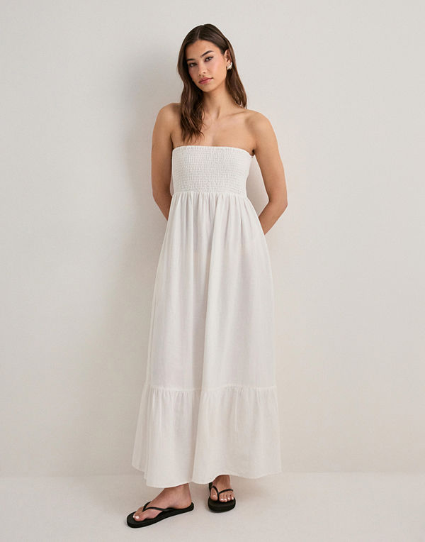 Vero Moda Awalisa Bandeau Ankle Dress Noos - Vit