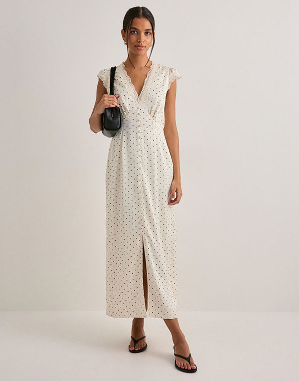 Neo Noir Aniella Dot Dress - Vit