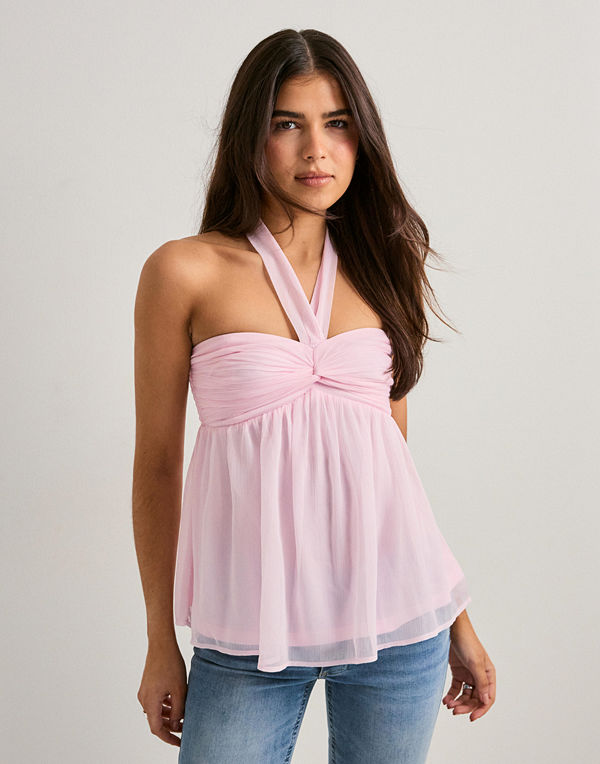 Nelly Dreamy Chiffon Top - Rosa