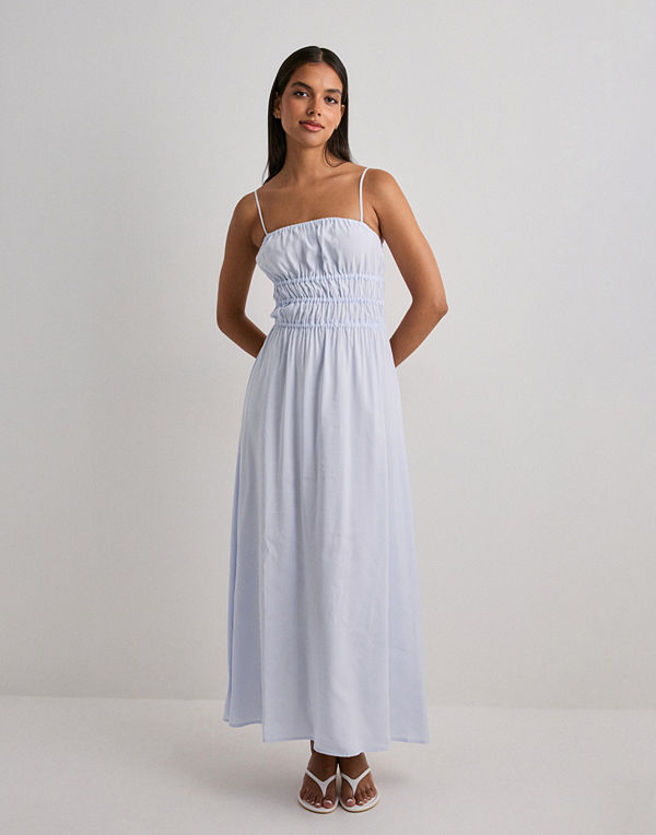 Only Onlwarsila Long Strap Smock Dress W - Blå